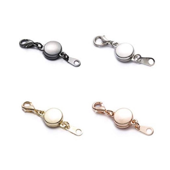 NEW Metal Jewelry Clasp Extender Set of (4) Pewter Yellow Gold Rose Gold Black - Picture 1 of 8